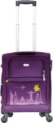 

TIMUS Salsa Wine 55 CM 4 Wheel Strolley Suitcase For Travel ( Cabin Luggage) Expandable Cabin Luggage -  inch(Purple