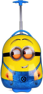 

GOCART Yellow Minion Printed Children 2 Wheels Trolley Bag With Telescopic Handle , Size " Inch Expandable Cabin Luggage -  inch(Yellow, Blue, Blue;yellow