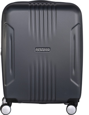 

American Tourister Tracklite Spinner Hard Trolley 55 cm (Slate) Cabin Luggage - 22 inch(Black)