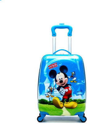 

GOCART 360ÃÂ Rotating Wheels,Mickey Mouse Printed Pattern Non-Breakable & Extra Light Weight Kids Trolley Bag- Multi-Colour (" Cabin Size) Small Travel Bag -  (Pink) Cabin Luggage -  inch(Blue