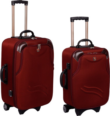 

TREKKER 20"&" DOUBLE SHELL EXPADABLE Expandable Check-in Luggage -  inch(Maroon