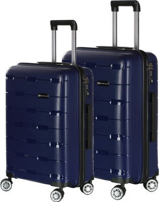 

Nasher Miles Santorini PP Hard-Sided Luggage Set Of 2 Trolley/Travel/Tourist Bags (65 & 75 Cm) Navy Blue Check-in Luggage -  inch(Multicolor