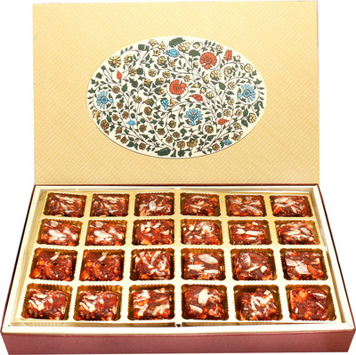 

Ghasitaram Gifts Sugarfree Sweets-Eco Print 24 Pcs Sugarfree Dates and Figs Bites Box(480 g, Box)