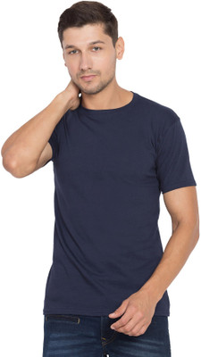 Cliths Solid Men Round Neck Dark Blue T-Shirt Flipkart