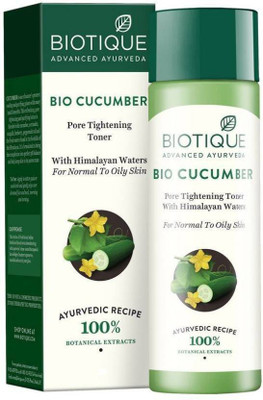 

Biotique Cucumber Pore Tightening Toner with Himalayan Waters for Normal to Oily Skin(120 ml)