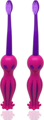 

Confidence Tooth Brush to Keep Teeth Clean for Kids, Bath Accessories, Set Of 2, Multicolor Soft Toothbrush(Pack of 2)