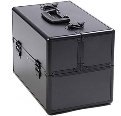 

House of Quirk Make Up Case Jewellery Makeup Box Vanity Box(Matte Black)