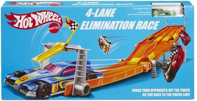 

Hot Wheels 4 Lane Elimination Race Track Set(Orange)