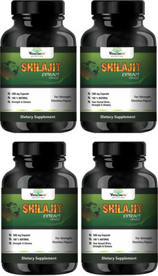 

VEDA MAXX Shilajit for Strength, Stamina,Vigour with 4.5% fulvic acid (Pack of 04)(500 mg)