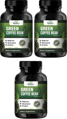 VEDA MAXX Green Coffee Beans Pure & Natural Weight Management Supplement (Pack of 03)(3 x 166.67 mg)