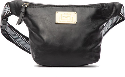 

sandcraft Real Buffalo leather Waist Bag GENUINE LEATHER WAIST POUCH(Black)
