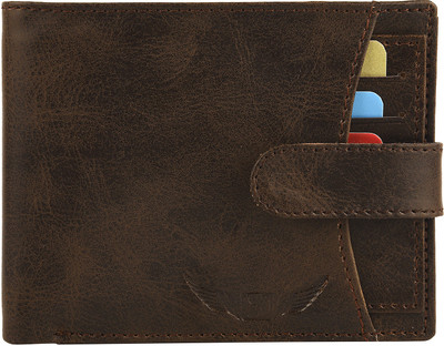 

Skydove Men Brown Genuine Leather Wallet(10 Card Slots)