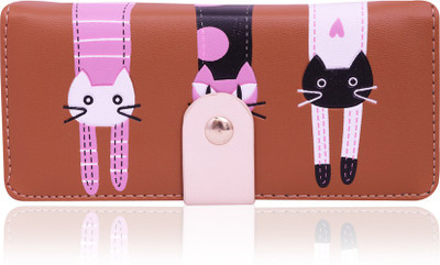 

minaar Women Brown Artificial Leather Wrist Wallet(5 Card Slots)