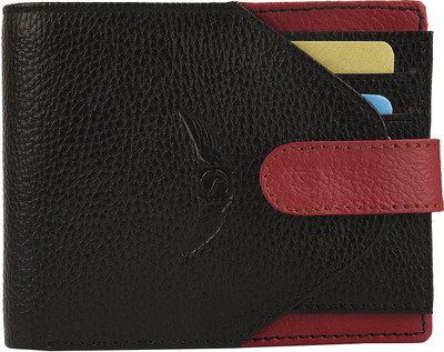 

Skydove Men Black Genuine Leather Wallet(10 Card Slots)