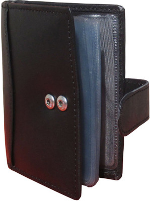 

Zubron Men Black Genuine Leather Card Holder(20 Card Slots), Blk064
