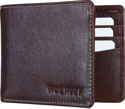 

Hide Hunt Men Brown Genuine Leather Wallet(8 Card Slots)