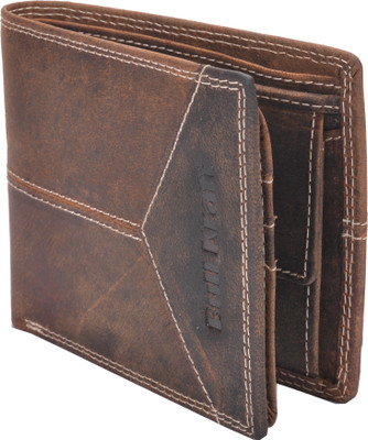 

Bull Kraft Men Casual Brown Genuine Leather Wallet(7 Card Slots), Brown-05