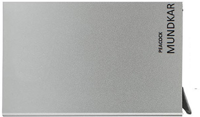 

Peacock Mundkar Men Black Artificial Leather Card Holder(8 Card Slots), Sliver