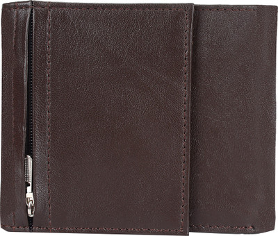 

DIDE Men Brown Genuine Leather Wallet(10 Card Slots)