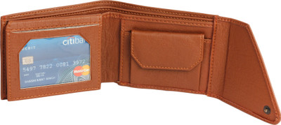 

SEASONFRANK Men Brown Genuine Leather Wallet(4 Card Slots)