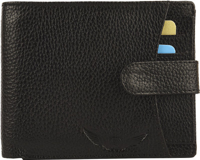 

Skydove Men Black Genuine Leather Wallet(10 Card Slots)