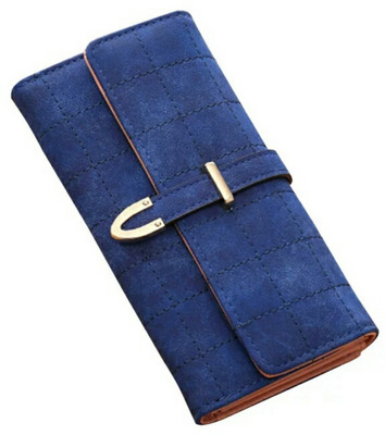 

victory royal Women Blue Artificial Leather Wallet(10 Card Slots), Jeans blue