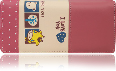 

minaar Women Pink Artificial Leather Wrist Wallet(5 Card Slots), Light pink