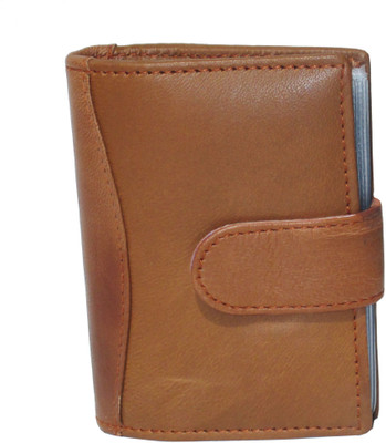 

Zubron Men Casual Tan Genuine Leather Card Holder(20 Card Slots), Tan020