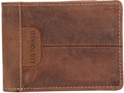 

LEO TORRESI Men Brown Genuine Leather Wallet(14 Card Slots), Multi