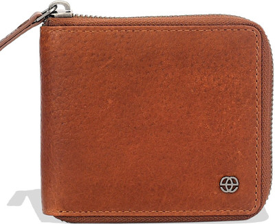 

Eske Men Brown Genuine Leather Wallet(8 Card Slots), Cognac