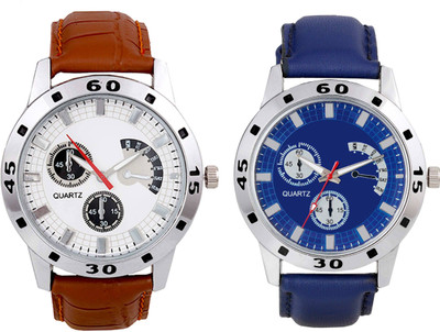 FRIX Chronograph Pattern Silver & Blue Watch Limited Eddition Watch - For Men