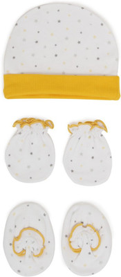 

Pebbles Baby/Infant Cute Printed Cap, Mitten & Bootie Combo(Orange)