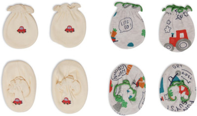 

Pebbles Baby/Infant Cute Printed Mitten & Bootie Combo - Pack of 2(Multicolor)