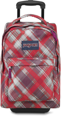 

JanSport WHEELED SUPERBREAK 33 L Trolley Backpack(Multicolor), Coral dusk sideways plaid