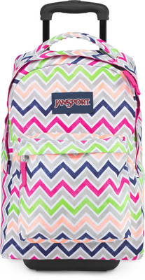 

JanSport WHEELED SUPERBREAK 33 L Trolley Backpack(Multicolor), Cyber pink summer chevron
