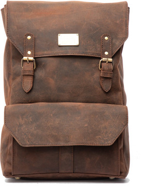 

Sandcraft Real Vintage Buffalo Leather Long Backpack 13 Backpack(Brown)