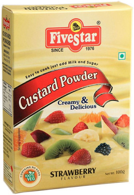 

5 Star Strawberry 100g each Pack of 4 Custard Powder(400 g)