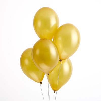 

kubergift Solid KG13 Balloon(Gold, Pack of 50)