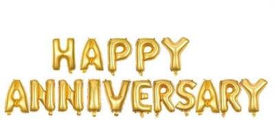 

kubergift Solid KG08 Letter Balloon(Gold, Pack of 1)