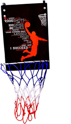 

SPORTSHOLIC Hangable Basketball Board Ring Basketball Ring(5 Basketball Size With Net)