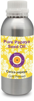 

Deve Herbes Pure Papaya seed oil 1250ml (Carica papaya) 100% Natural Therapeutic Grade Cold Pressed(1250 ml)
