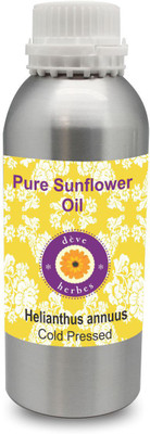 

Deve Herbes Pure Sunflower Oil 1250ml (Helianthus annuus) 100% Natural Therapeutic Grade Cold Pressed(1250 ml)