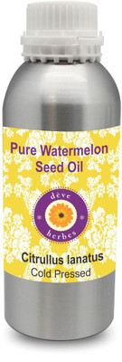 

Deve Herbes Pure Watermelon Seed Oil 300ml (Citrullus lanatus) 100% Natural Therapeutic Grade Cold Pressed(300 ml)