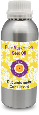

Deve Herbes Pure Muskmelon Seed Oil 1250ml (Cucumis melo) 100% Natural Therapeutic Grade Cold Pressed(1250 ml)