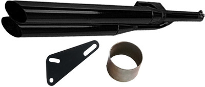 Supremechoice Dual / Double Free Flow Exhaust silencer Royal Enfield Classic 350 Full Exhaust System(Mild Steel)
