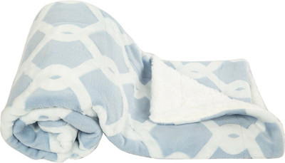 

MeeMee Printed  Crib Baby Blanket(Cotton, Blue