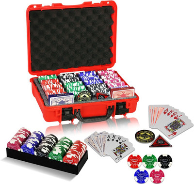 

Casinoite Billium 400 with Denomination Chip Set(Multicolor)