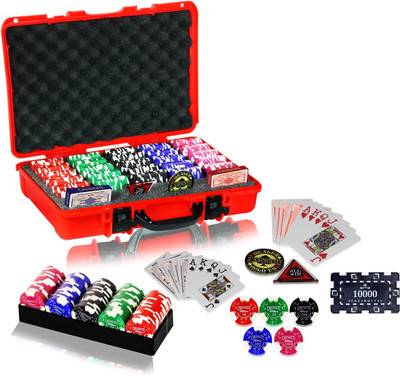 

Casinoite Billium 500 with Denomination Bricks Chip Set(Multicolor)