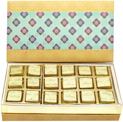 

Ghasitaram Gifts Chocolates-5 Part Print 18 Pcs Chocolate Box Combo(2)