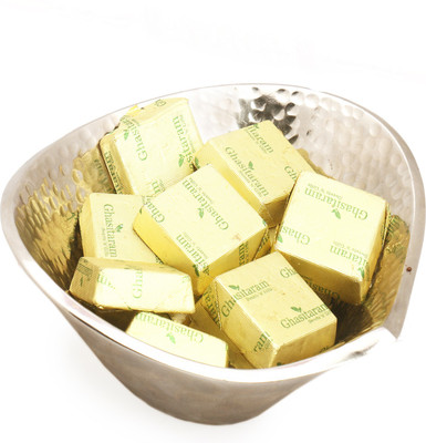 

Ghasitaram Gifts Silver Aluminium Chocolate Bowl Brittles(100 g)